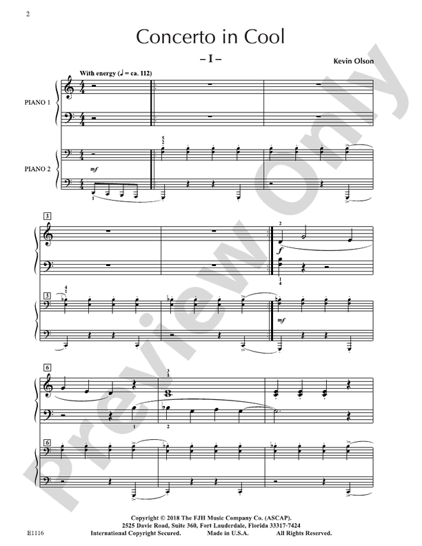 Concerto in Cool - Piano (Digital Download)