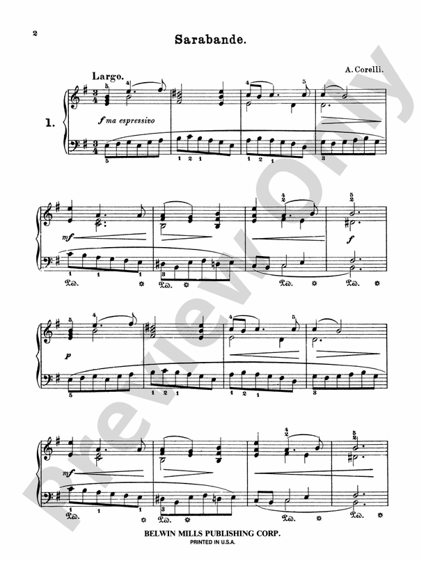 Corelli - Twenty-Four Pieces - Piano Solo (Digital Download)
