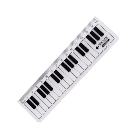 Clear 15CM Ruler with Keyboard Design