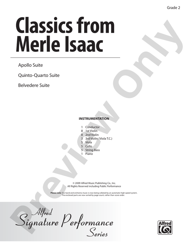 Classics from Merle Isaac – String Orchestra Conductor Score & Parts (Digital Download)