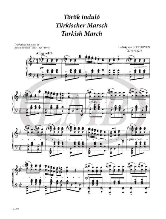 Beethoven - Turkish March - Piano Solo arranged by Rubinstein EMB Z2868