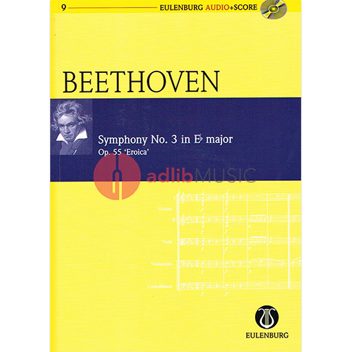 Symphony No 3 Eroica Op 55 Study Score Bk/Cd