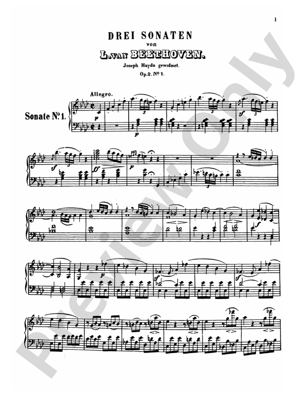 Beethoven - Sonatas (Urtext), Volume IA - Piano Solo (Digital Download)