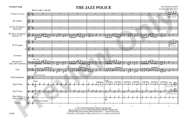 The Jazz Police – Marching Band Conductor Score & Parts (Digital Download)