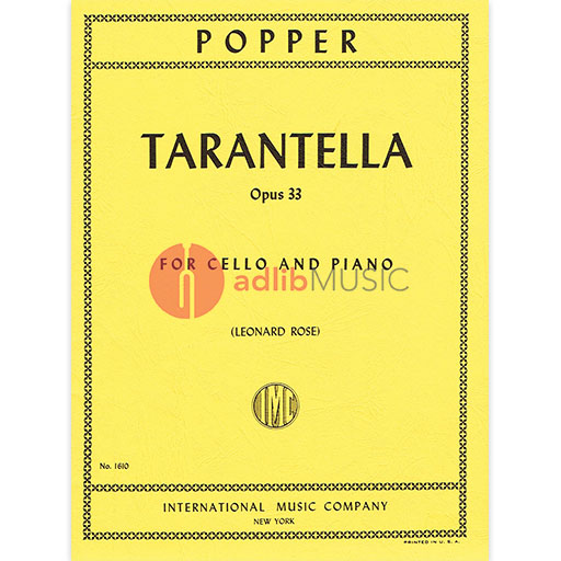 Popper Tarantella Op 33 for Cello and Piano