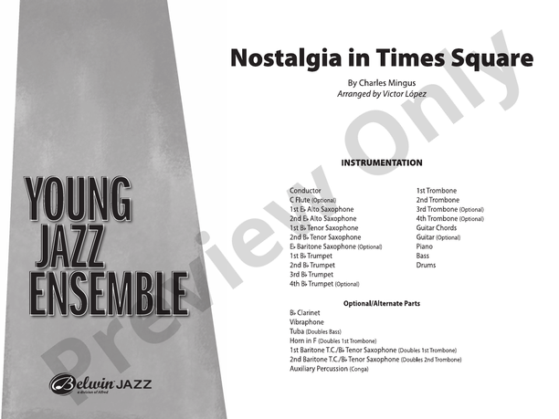 Nostalgia in Times Square – Jazz Ensemble Conductor Score & Parts (Digital Download)