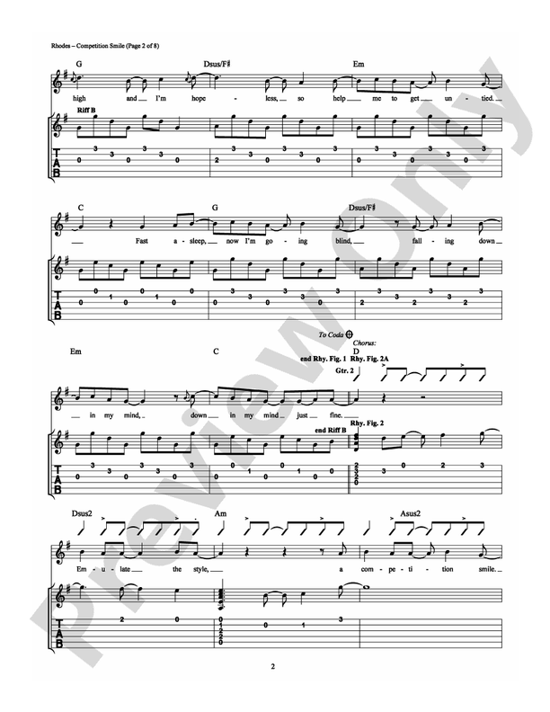 Competition Smile - Guitar TAB (Digital Download)