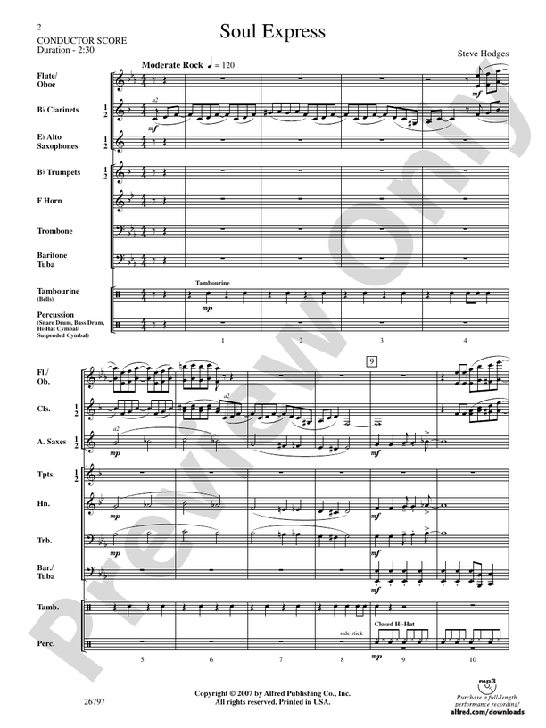 Soul Express - Concert Band Conductor Score & Parts (Digital Download)
