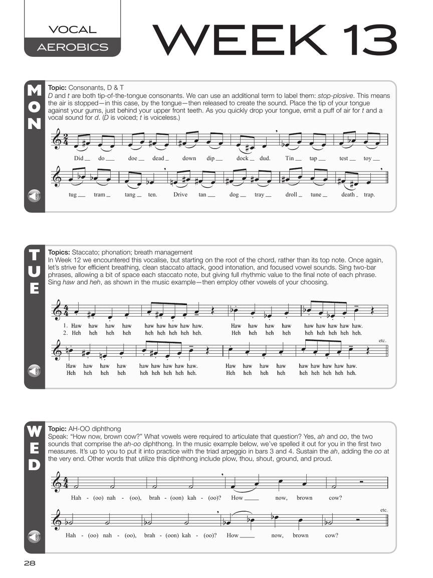 Vocal Aerobics: A 40 Week Program - Vocal/Online Audio Access Hal Leonard 300464