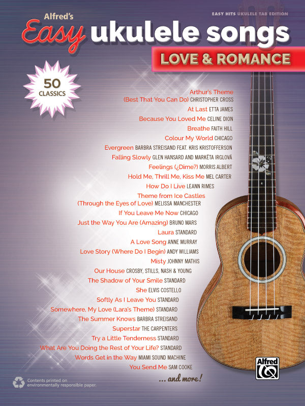 Alfreds Easy Ukulele Songs Love & Romance