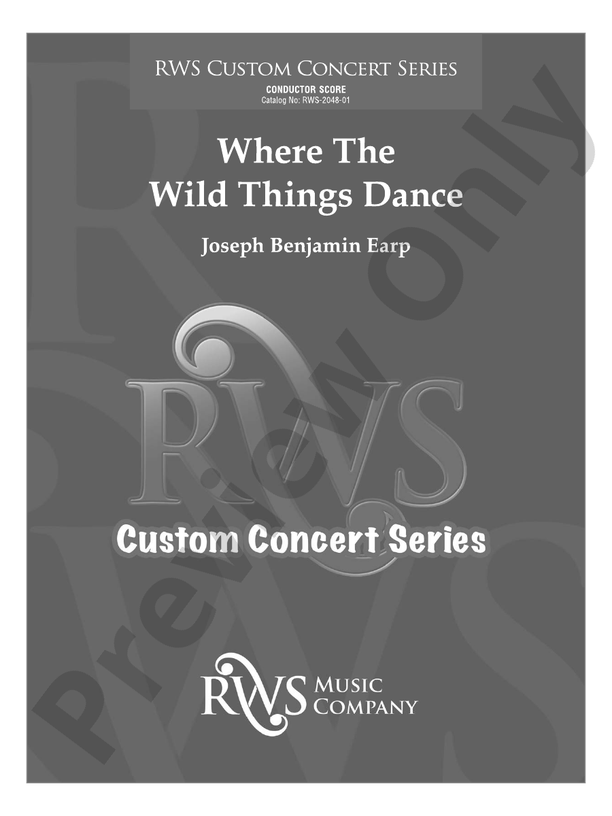Where the Wild Things Dance - Concert Band Conductor Score & Parts (Digital Download)