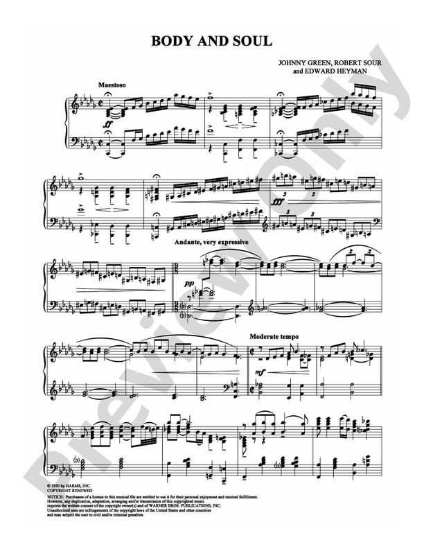 Body and Soul - DSM-PS-0001949 - Piano (Digital Download)