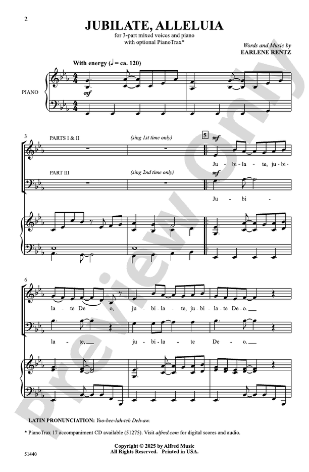 Jubilate, Alleluia - 3 Part Mixed Choral Octavo (Digital Download)