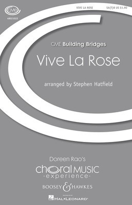 Vive La Rose - SA(T)B Stephen Hatfield Boosey & Hawkes Choral Score Octavo
