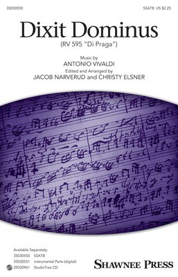 Dixit Dominus - Antonio Vivaldi - SSATB Christy Elsner|Jacob Narverud Shawnee Press Octavo