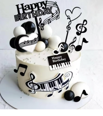 Cake Decorations with a Music Theme