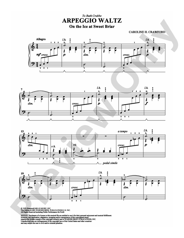 Crawford - Arpeggio Waltz - Piano (Digital Download)