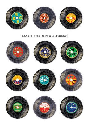 Greeting Card - Rock and Roll Vinyls