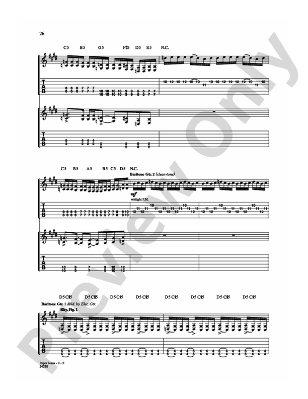 Paper Jesus - Guitar TAB (Digital Download)