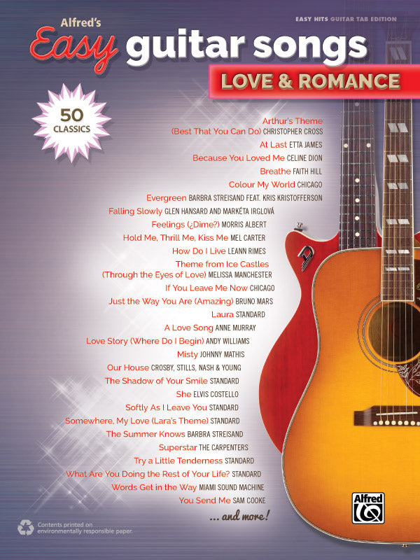 Alfreds Easy Guitar Songs Love & Romance