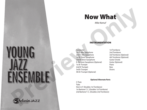 Now What - Jazz Ensemble Conductor Score & Parts (Digital Download)
