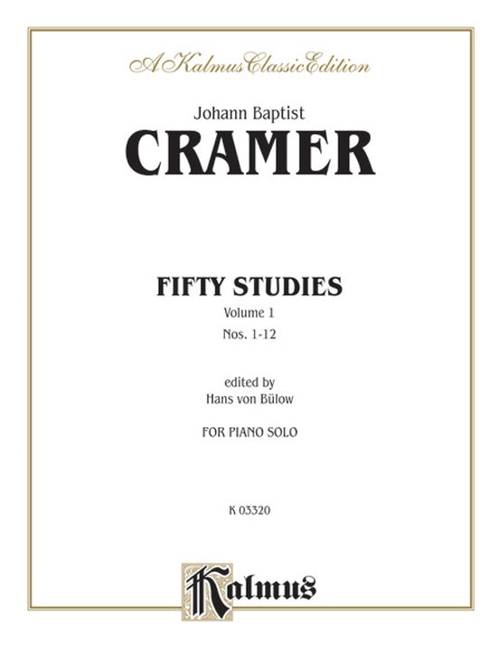 Cramer - Fifty Selected Studies (Arr. Hans von Bülow) - Piano Solo (Digital Download)