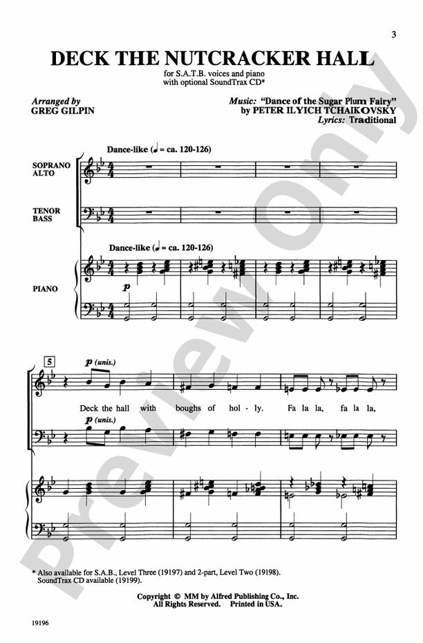 Deck the Nutcracker Hall – SATB Choral Octavo (Digital Download)