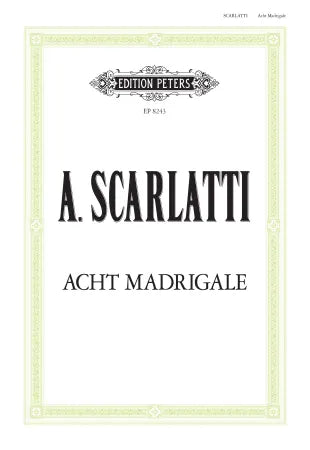 Scarlatti - Or che da te, mio bene (from 'Acht Madrigale') - SATB Vocal Score (Digital Download)
