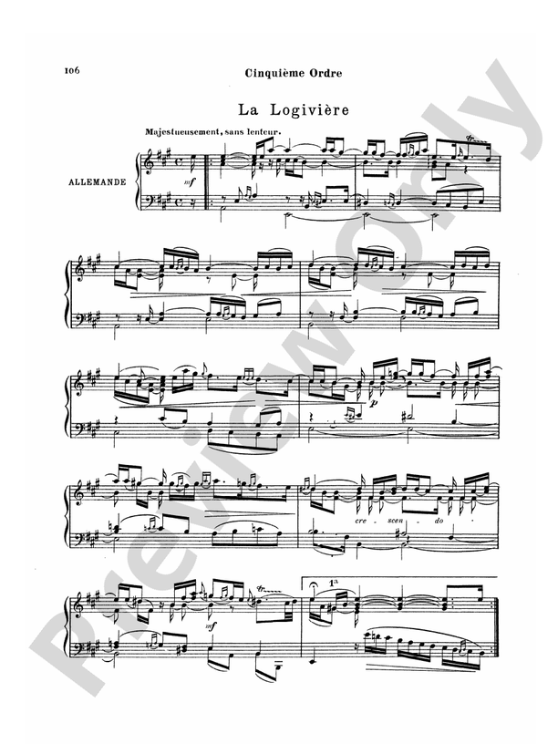 Couperin - Clavichord Pieces (Volume II) - Piano Solo (Digital Download)