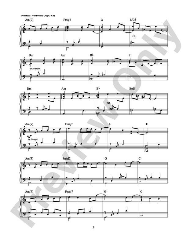 Winter Waltz - Piano (Digital Download)