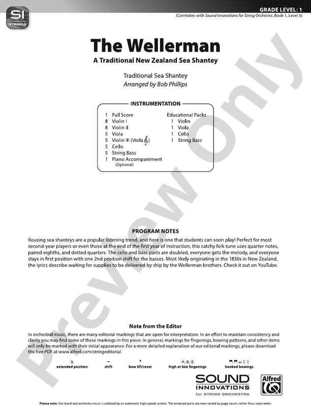 The Wellerman - String Orchestra Conductor Score & Parts (Digital Download)