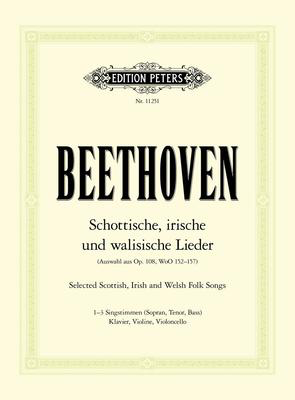 Beethoven - Scottish And Irish Songs 1-3 Voices/Piano Accompaniment Score/Parts - Peters EP11251