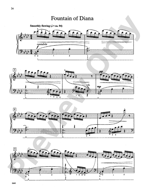 Fountain of Diana - Piano Solo (Digital Download)