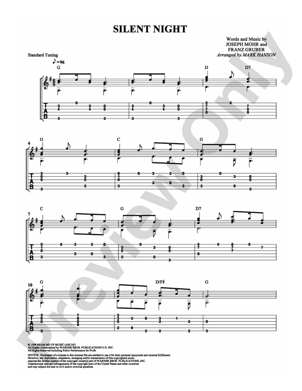 Silent Night - Guitar TAB (Digital Download)