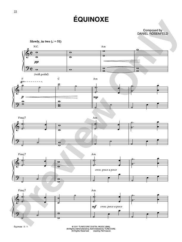 Equinoxe (from "Minecraft") - Piano Digital Download)