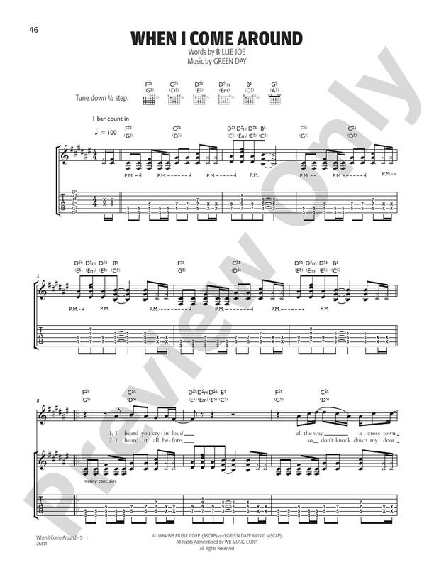 When I Come Around - Guitar TAB (Digital Download)