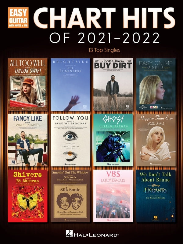Chart Hits of 2021-2022 - Guitar Tablature Hal Leonard 403479