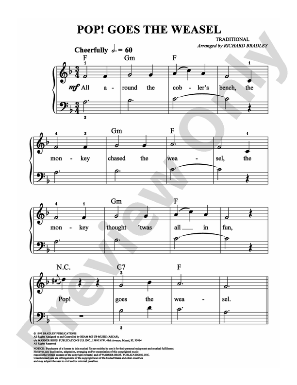 Pop! Goes the Weasel - Arr. Richard Bradley (DSM-PS-0006832) - Easy Piano (Digital Download)