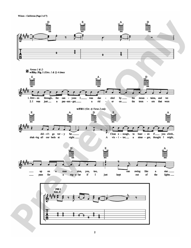 California - Guitar TAB (Digital Download)