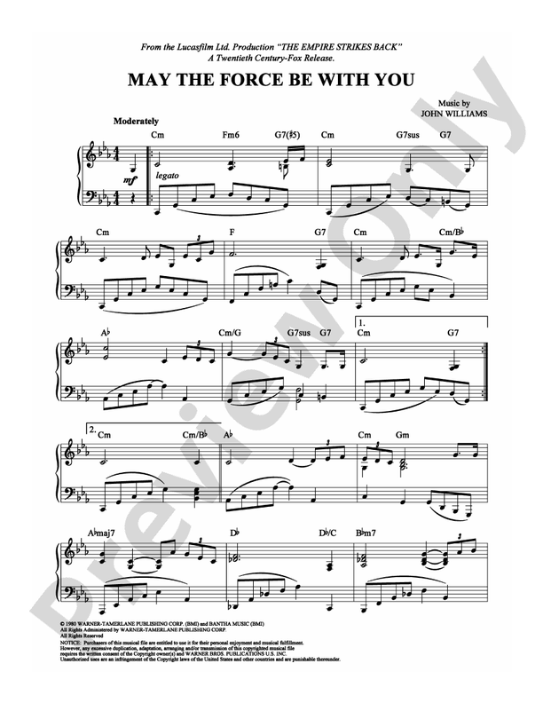 May The Force Be With You (from Star Wars) - Piano (Digital Download)