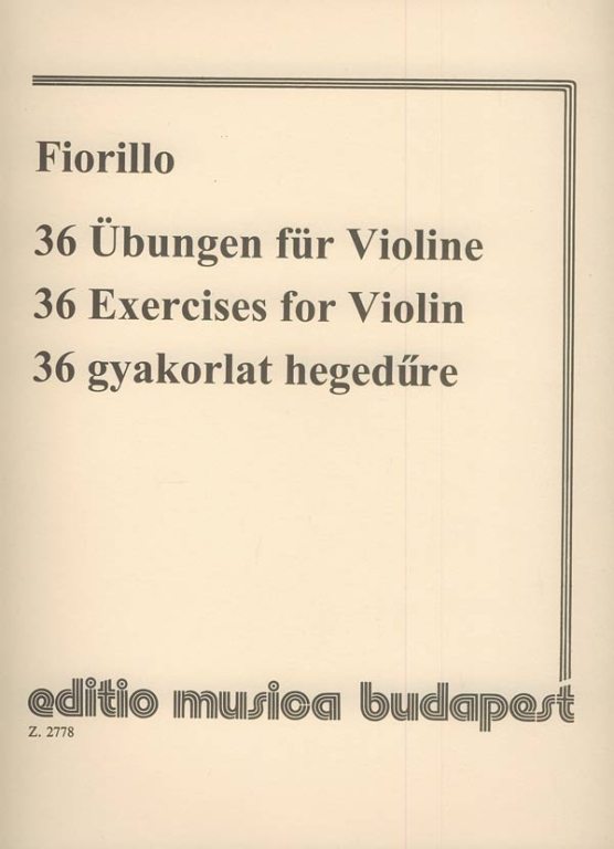 Fiorillo - 36 Exercises - Violin Solo edited by Rados EMB Z2778