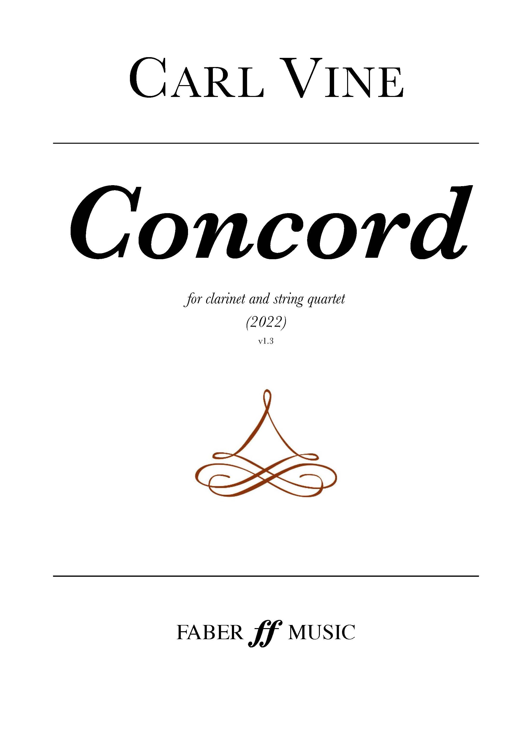Concord - Clarinet, String Quartet Full Score (Digital Download)