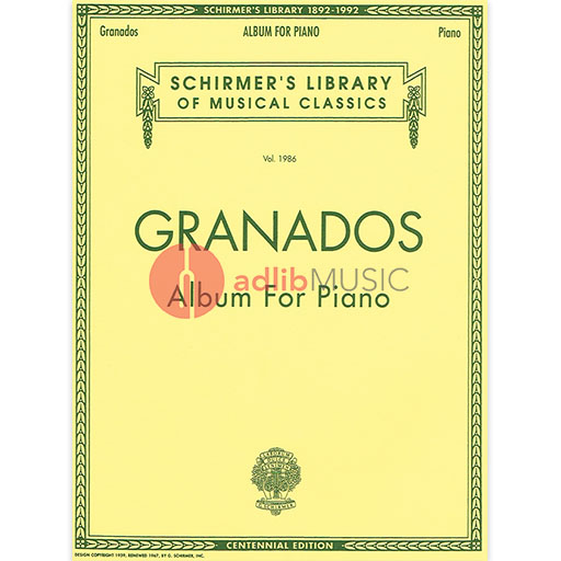Granados - Album For Piano Lib1986 - Piano Schirmer 50482219