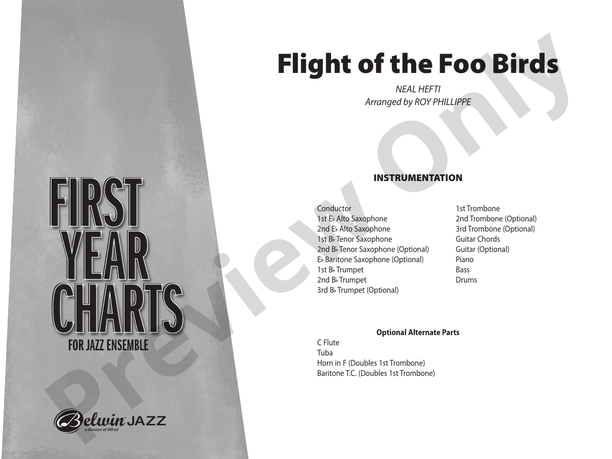 Flight of the Foo Birds (Arr. Roy Phillippe) - Jazz Ensemble Conductor Score & Parts (Digital Download)