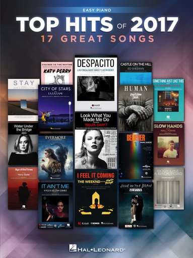 Top Hits of 2017 - Easy Piano Hal Leonard 244685