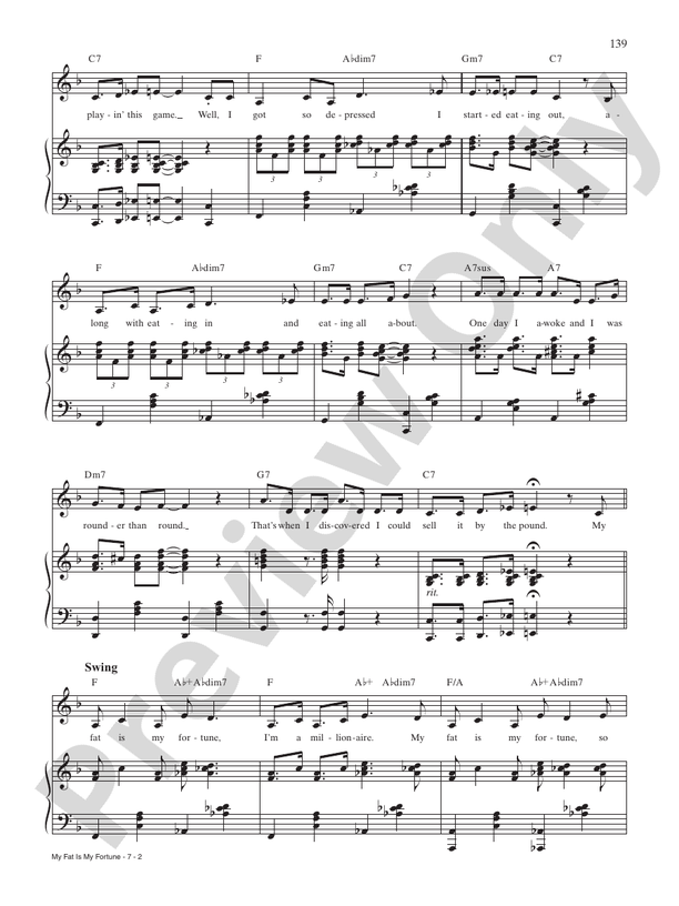 My Fat Is My Fortune (from Meshuggah-Nuns) - PVG (Digital Download)