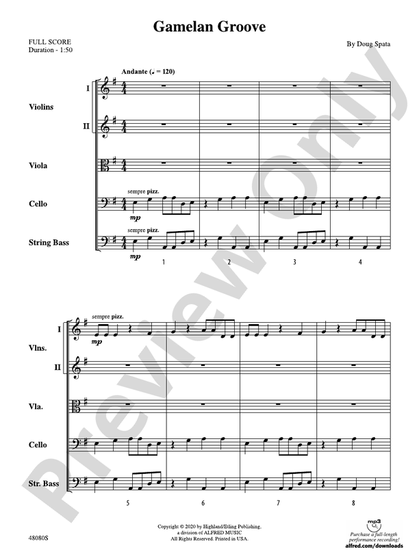 Gamelan Groove - String Orchestra Conductor Score & Parts (Digital Download)