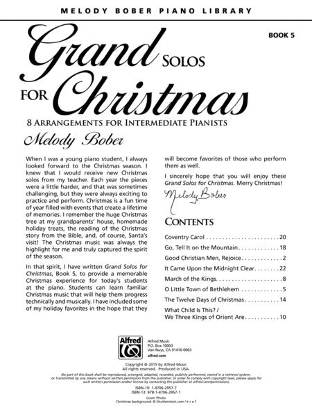 Grand Solos for Christmas Book 5