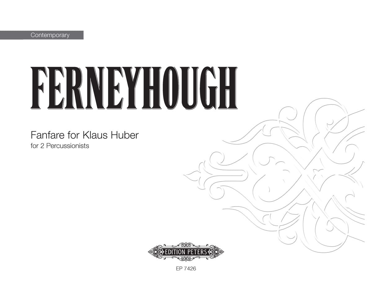 Fanfare For Klaus Huber (EP7426) - Percussion (Digital Download)