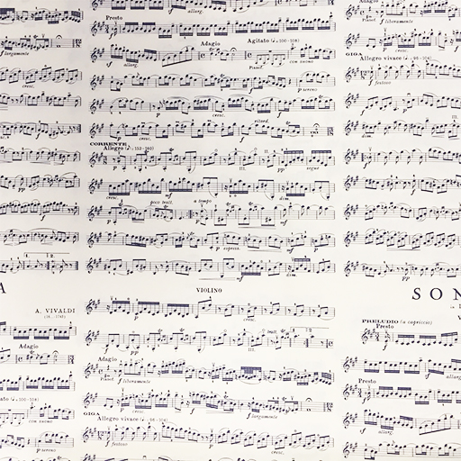 Wrapping Paper - Musical Score - 'Sonata' by Antionio Vivaldi.